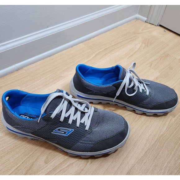 Skechers Other - Skechers Go Walk 2 Stance Gray Blue Lace Up Shoes Sneakers Trainers Mens 11